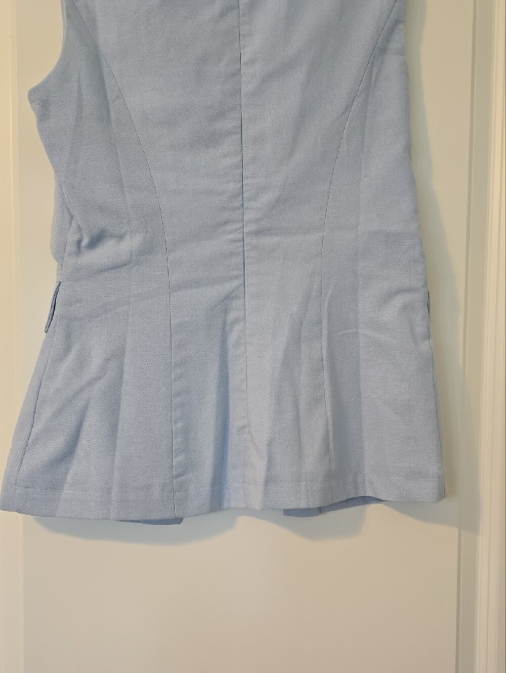 Commense Light Blue Draped Sleeveless Vest Top Size S NWT - Picture 8 of 14